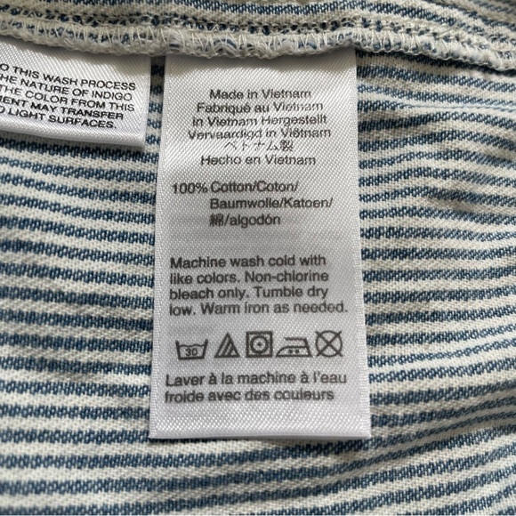 J. Crew Point Sur Seaside Short Pull On Cotton 3” Blue & White Stipe XXL - Picture 7 of 8